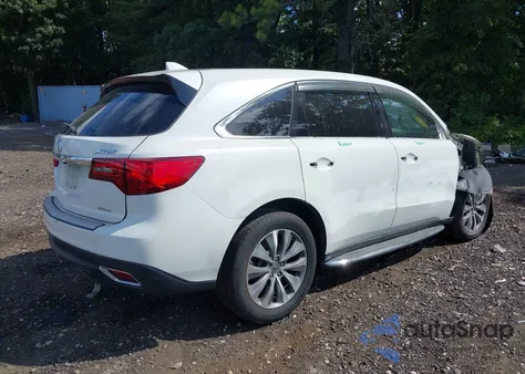 2014 Acura Mdx Technology Package z USA, uszkodzony, nr VIN 5FRYD4H48EB025984